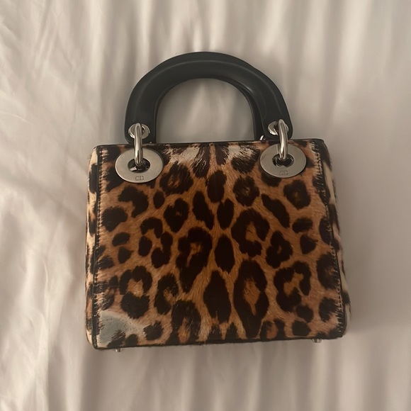 Lady Dior Mini Leopard Ponyhair Bag - Picture 3 of 8